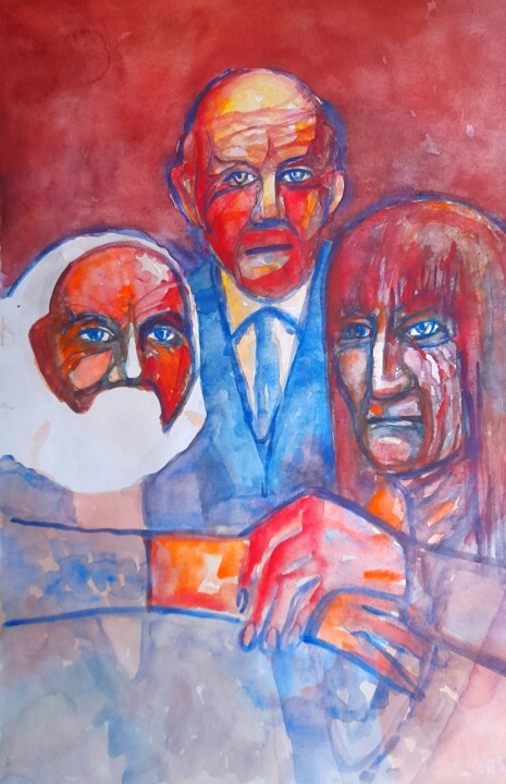 Hegel, Marx, Lenin 绘画, 23.6x15.8 in