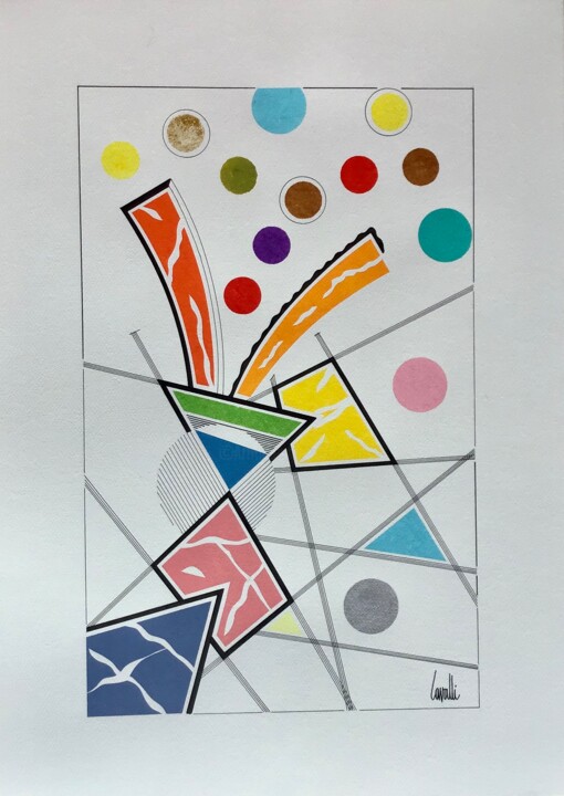 Painting titled "24075 Champ" by Pascal Cavalli, Original Artwork, Acrylic