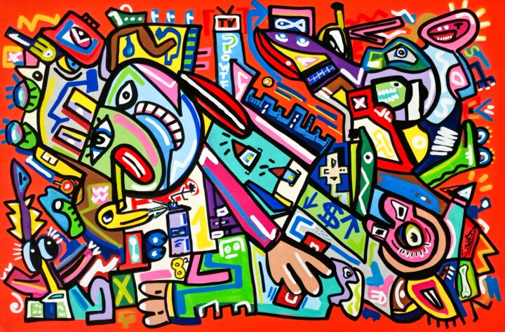 Vultures 绘画, 24x36 in