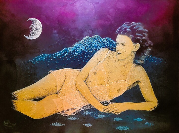 Clair de Lune Schilderij, 35x45,7 in