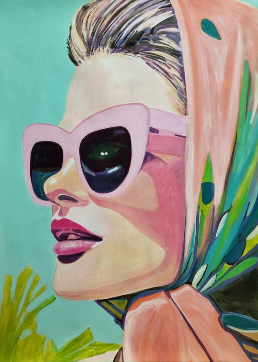Vintage Girl / 98,8 x 72 cm Pintura, 38,9x28,4 in