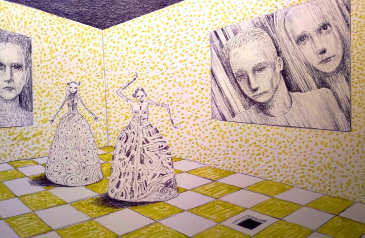 Dress up party at the Miltoseum Disegno, 8,3x11,8 in