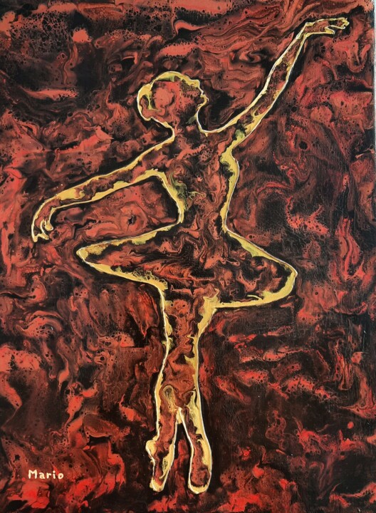 Gracieuse danseuse 绘画, 15.8x11.8 in