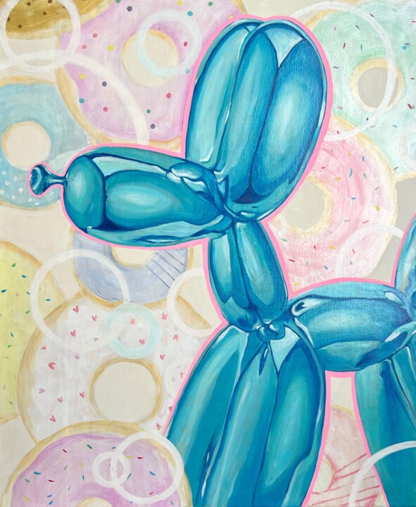 Ballon dog 绘画, 23.6x19.7 in