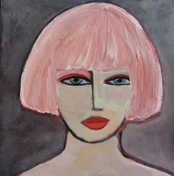 Painting titled "Sugar" by Nelly Van Nieuwenhuijzen, Original Artwork, Acrylic Mounted on Wood Panel