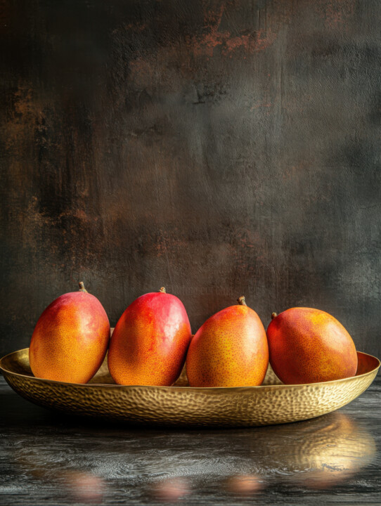 数字艺术 标题为“Elegant Mango Still…” 由Aliaksandra Hardziuk, 原创艺术品, 照片蒙太奇