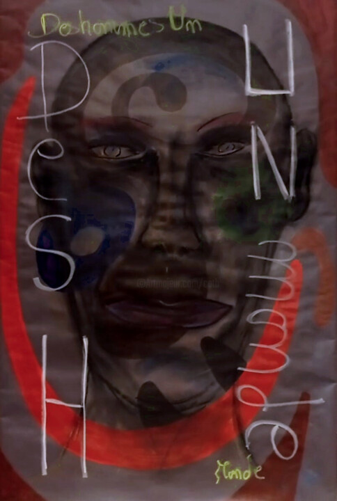 Des hommes Un monde 绘画, 29.1x19.7 in