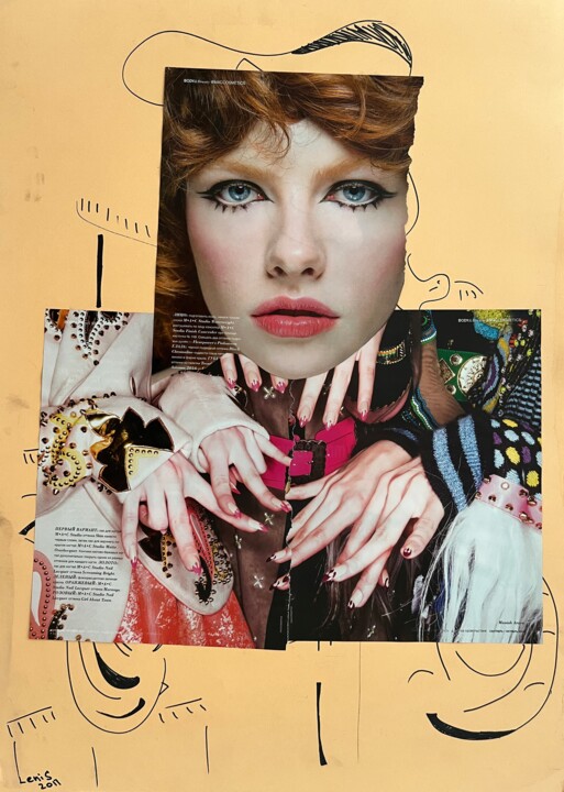 Collages titled "QW3t / Close your e…" by Leni Smoragdova, Original Artwork, Collages
