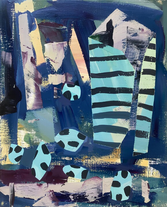 Painting titled "Palette of Change" by Sofi Ginger, Original Artwork, Acrylic Mounted on Wood Stretcher frame