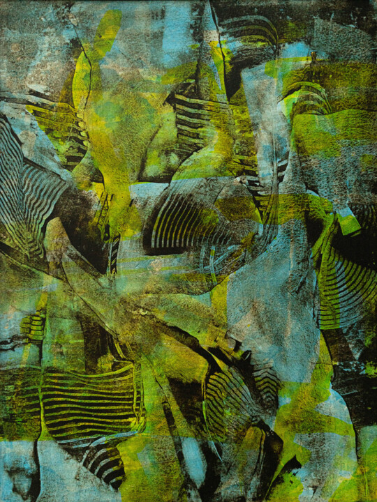 SPACE OF OPTIONS part I of the diptych TRANSFERFING Schilderij, 19,7x15 in