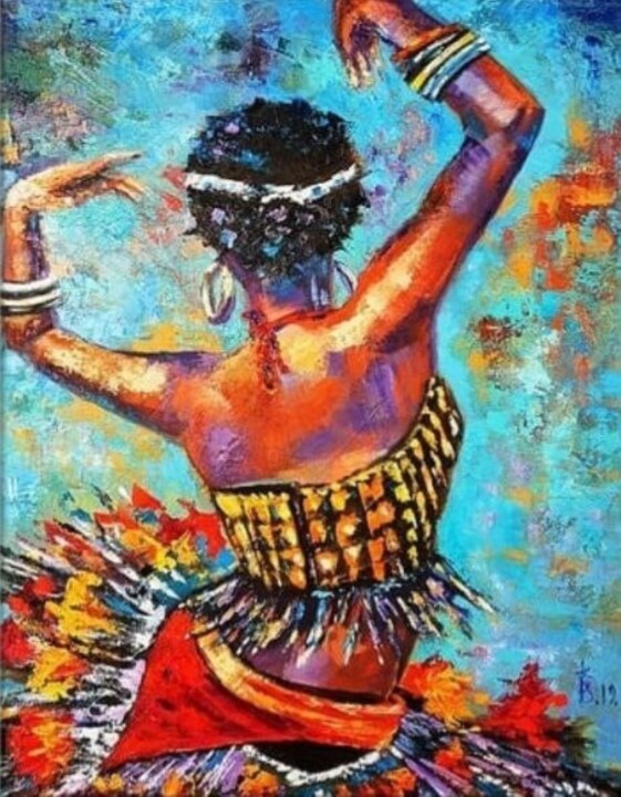 Dancing Africa Tablo, 23,6x19,6 in
