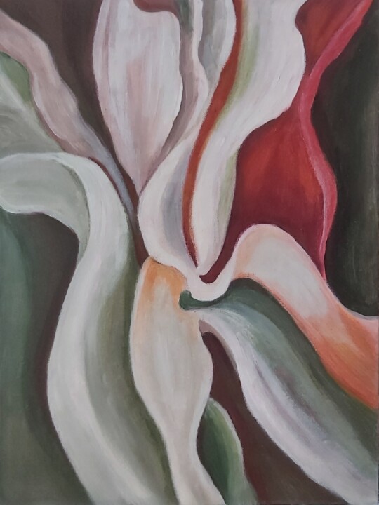 Peinture intitulée "Petals of a flower…" par Anastasiia Kolomashkina, Œuvre d'art originale, Acrylique Monté sur Carton