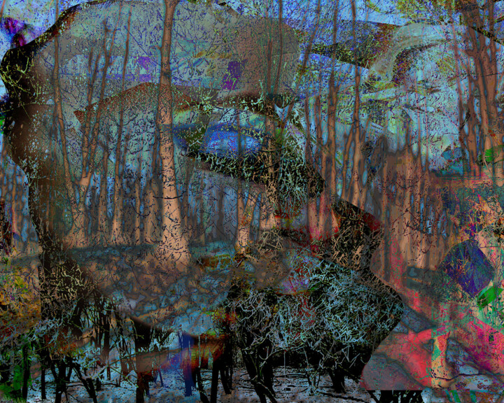 Dreamland forrest I 数字艺术, 27.6x39.4 in