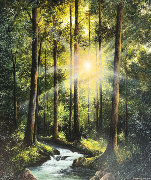 Forest Serenity 绘画, 27.6x23.6 in