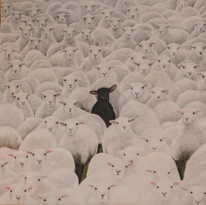 "The Black Sheep" başlıklı Tablo Amaxneva tarafından, Orijinal sanat, Petrol