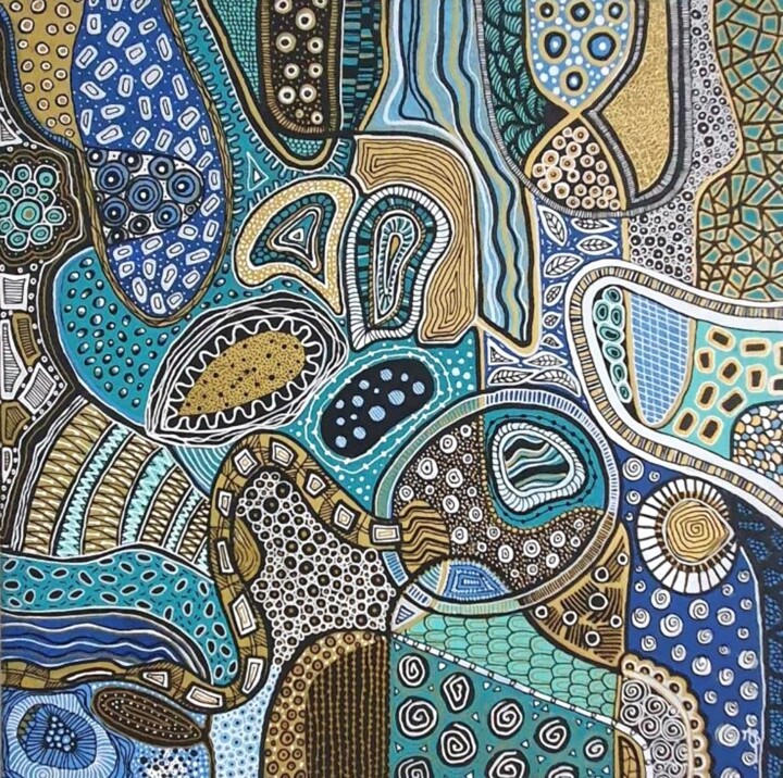 Chaîne intergalactique Schilderij, 15,4x15,4 in