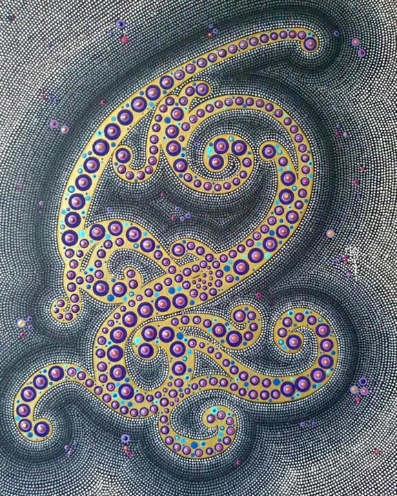 Les traces du temps Schilderij, 15,8x11,8 in