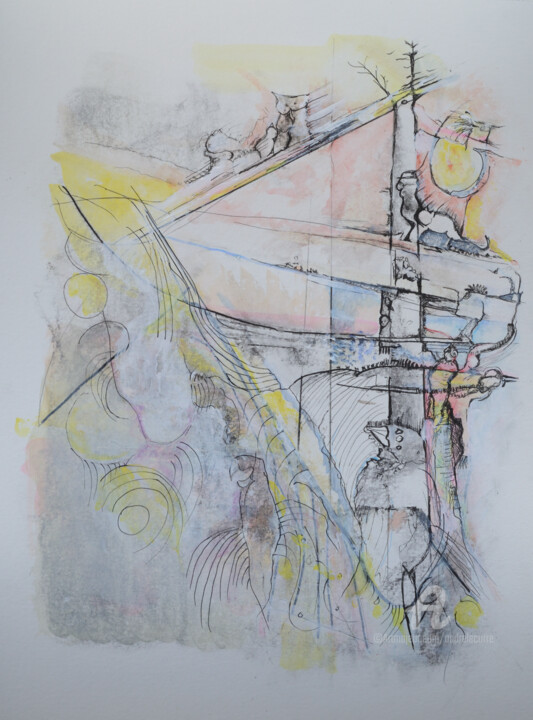 Gymnopédies au zényth Desenho, 16,5x11,7 in