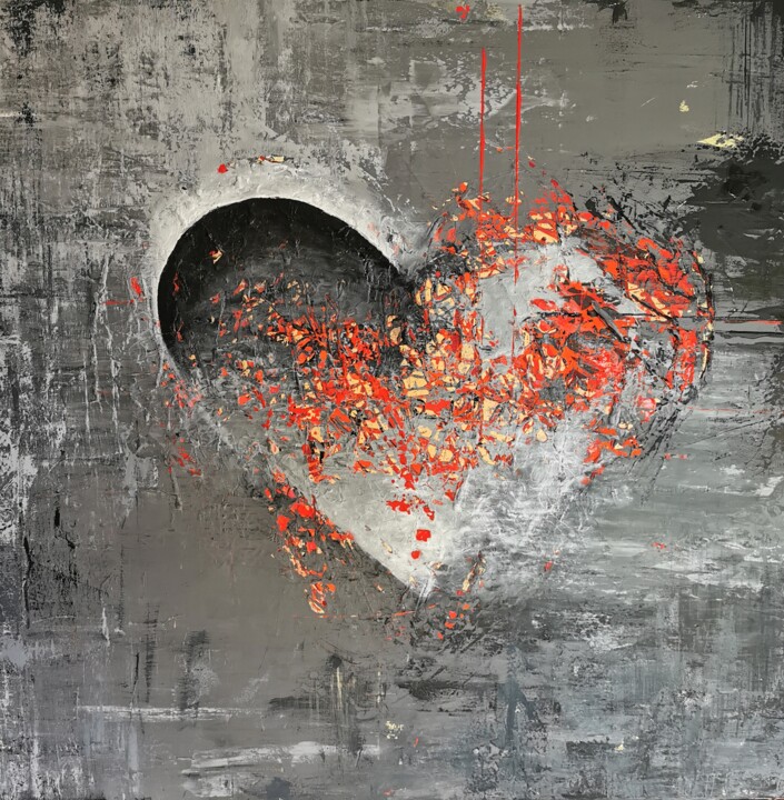 Heart (strong) 绘画, 39.4x39.4 in