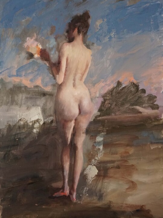 Dolce vita 绘画, 15.8x11.8 in