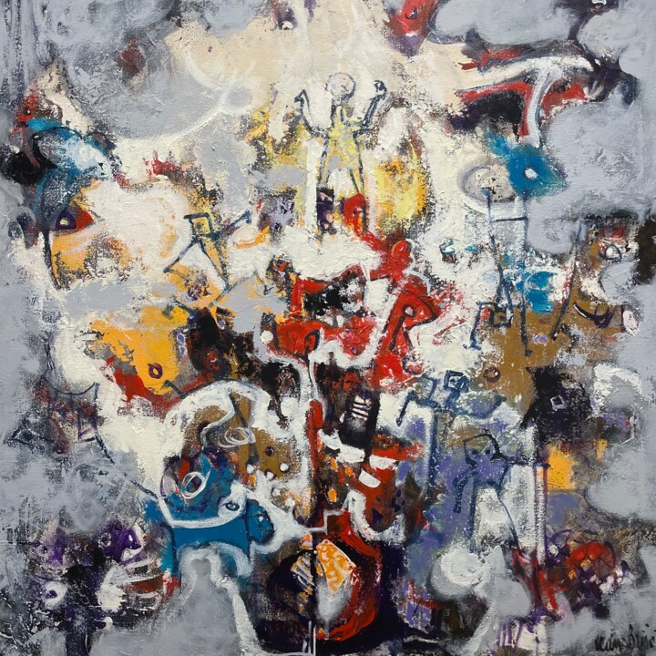 Rupestre 36 绘画, 31.5x31.5 in