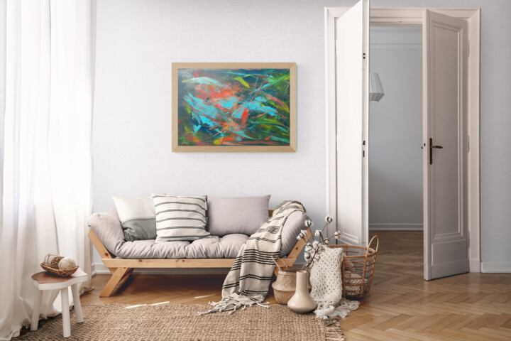 Peinture intitulée "AQUA" par Lys B., Œuvre d'art originale, Acrylique Monté sur Châssis en bois