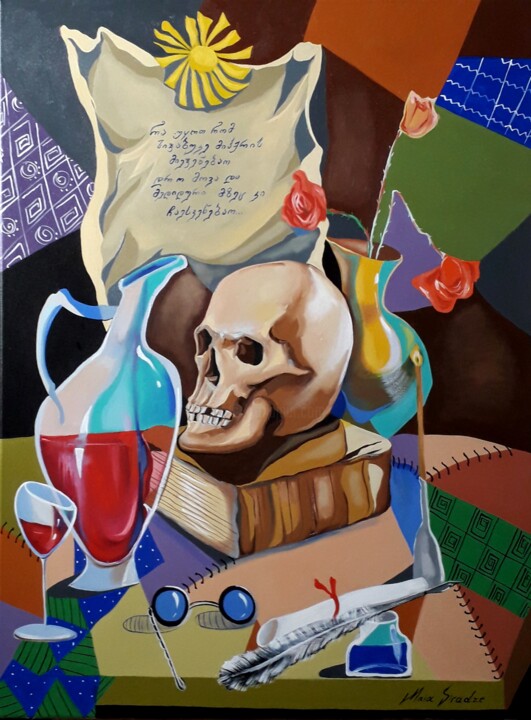 Vanitas-still life 绘画, 31.5x23.6 in