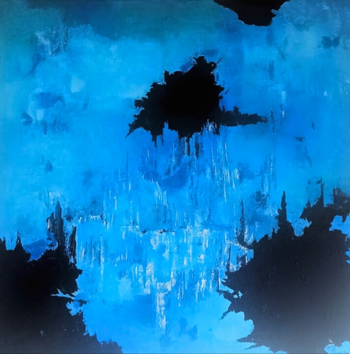 N°34 Bleu givré 绘画, 23.6x23.6 in