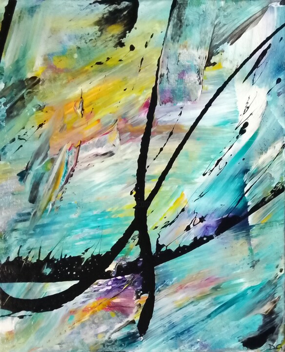 Painting titled "Lazari - Abstractio…" by Davidian Gotis Abstraction Abstraite, Original Artwork, Acrylic