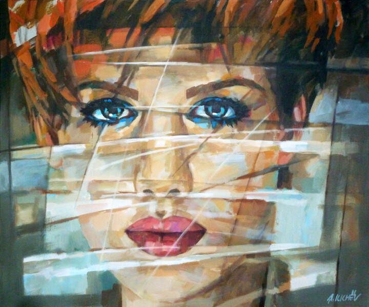 绘画 标题为“K. PORTRAIT” 由Aleksandr Ilichev, 原创艺术品, 丙烯
