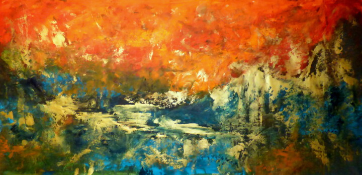 AllOver Sun Schilderij, 39x79,5 in