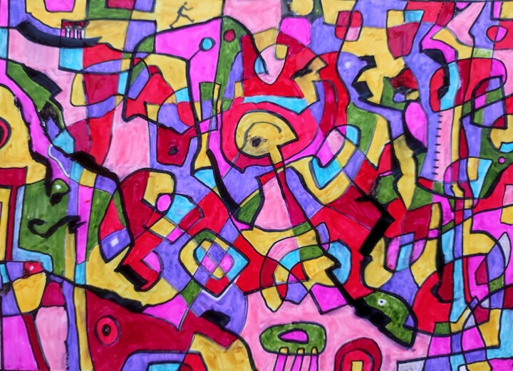 Lost in graphic art - 5 图画, 3.2x3.9 in