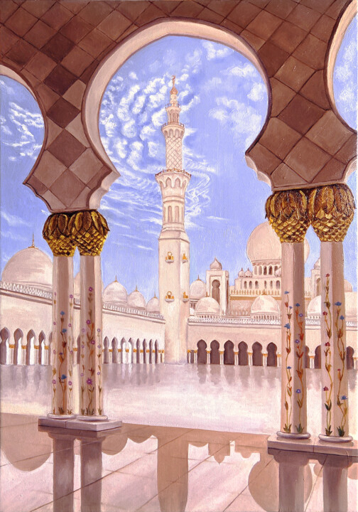 Мечеть шейха Зайда АБУ-ДАБИ Painting, 23.6x15.8 in