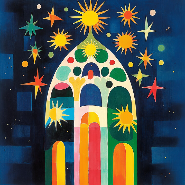 Radiance Through the Arch: A Matisse-Inspired Artwork 数字艺术