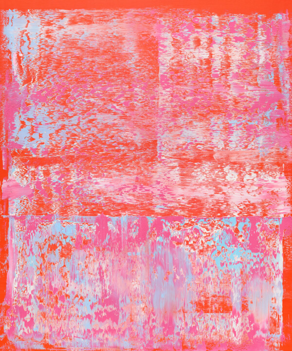 Orange Purple Blue 绘画, 35.4x29.5 in