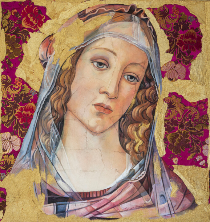 Painting titled "ALLEGORY VII" by Francesc Marco, Original Artwork, Oil Mounted on Wood Panel