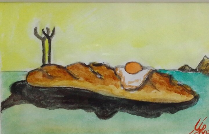 绘画,  3.7x5.7 in 