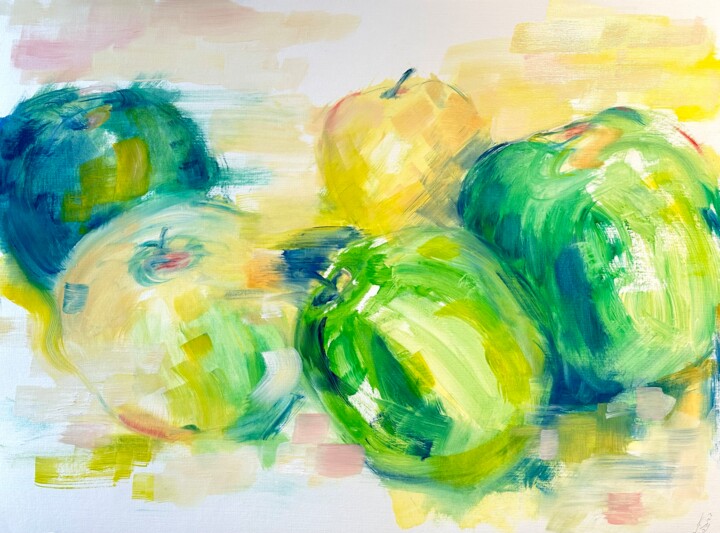 Äpfel - Zeit VIII 绘画, 22.1x29.9 in