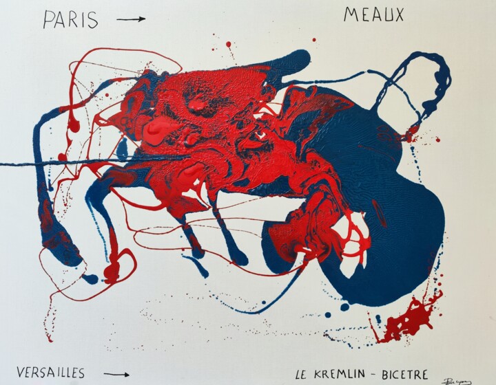 Ile de France 绘画, 44.9x57.5 in