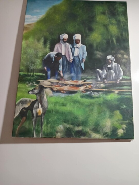 L'mechoui 绘画, 31.5x23.6 in