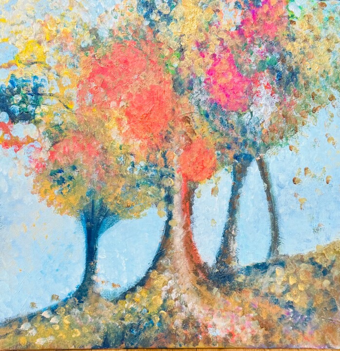 Arbre d'automne Tablo, 19,7x19,7 in
