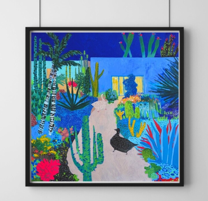 Werk ingelijst gepresenteerd