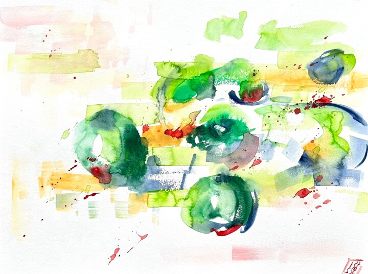 Äpfel - Zeit XII 绘画, 16.5x22.1 in