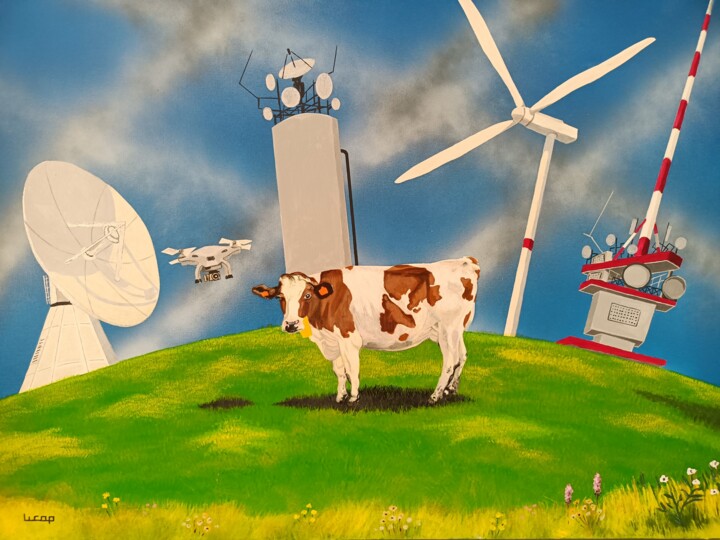La vache folle 绘画, 23.6x31.5 in