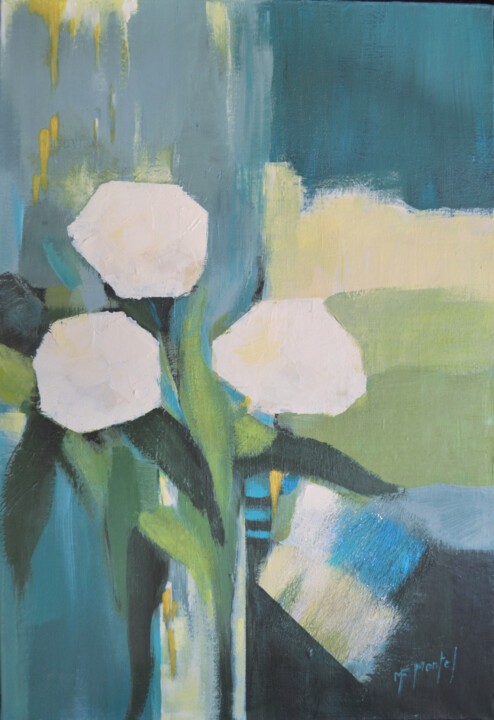 Note blanche Schilderij, 27,6x19,7 in