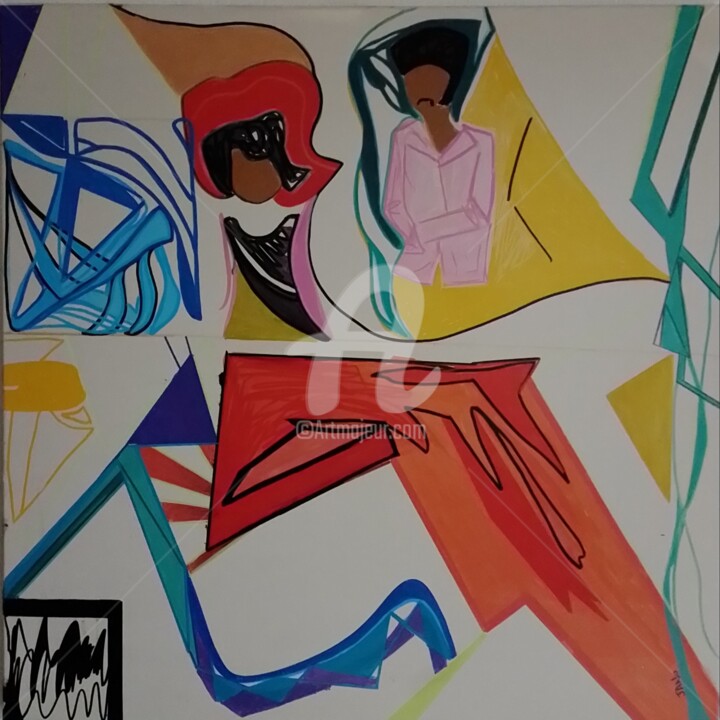 Blaxploitation 绘画, 23.6x23.6 in