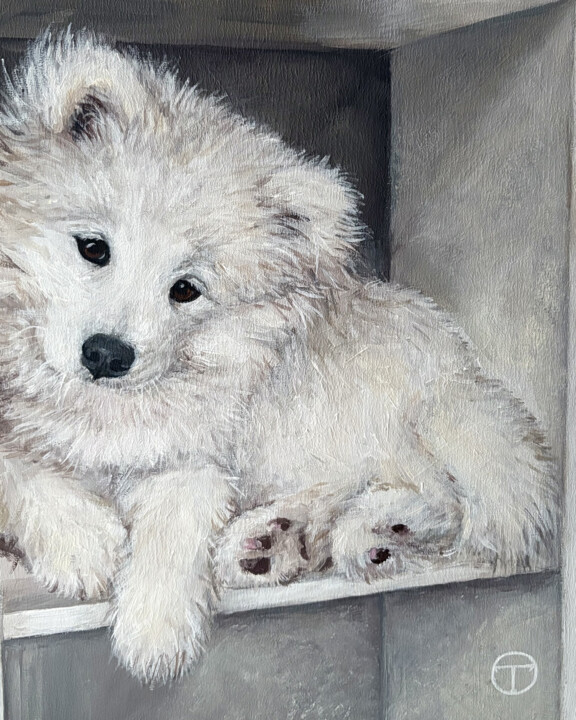 Samoyed Tablo, 9,8x7,9 in