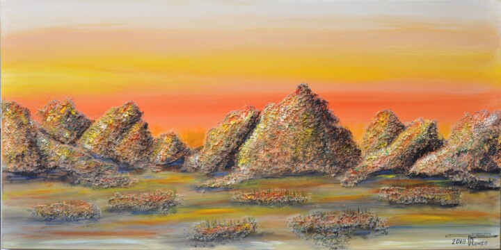 Landscape on the moon, Картина, 24x48 in