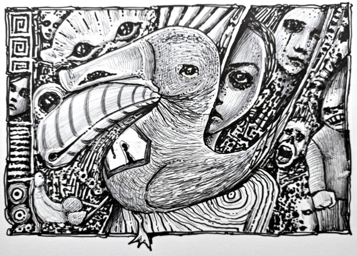 图画,  5.9x8.3 in 