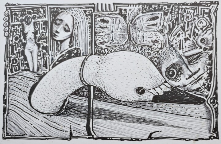 图画,  5.9x8.3 in 
